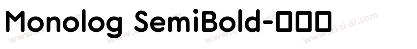 Monolog SemiBold字体转换